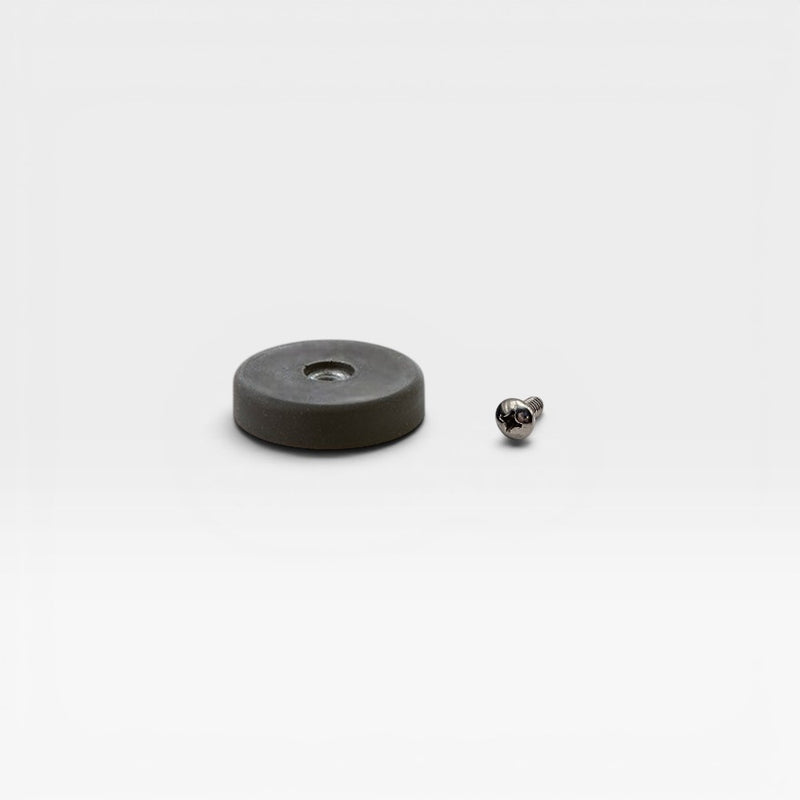 Front view of replacement Eames shell chair shock mount & UNC screw