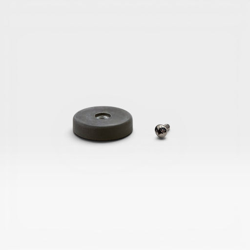 Front view of replacement Eames shell chair shock mount & UNC screw