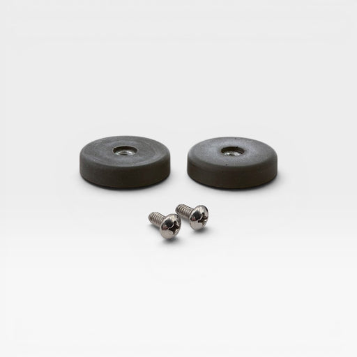 Front view of rubber Eames shell chair shock mounts & UNC screws
