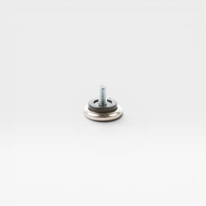 Front view of small single dome of silence foot for the Eames Lounge Chair Ottoman