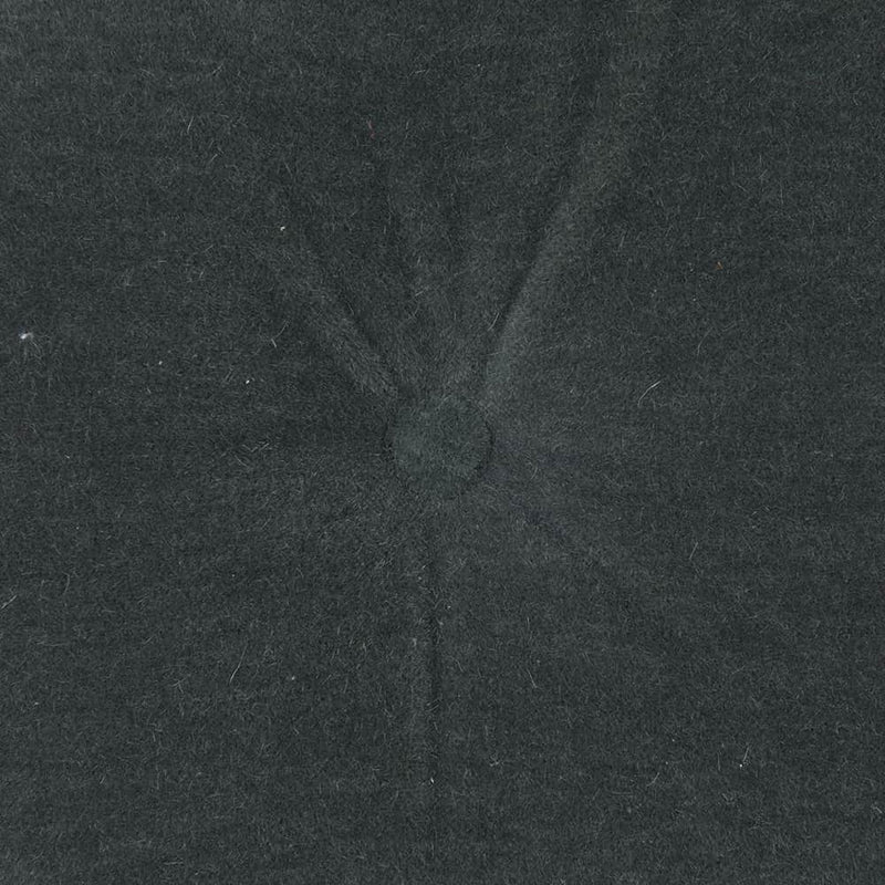 Top down view of green mohair walnut Eames Lounge Chair fabric