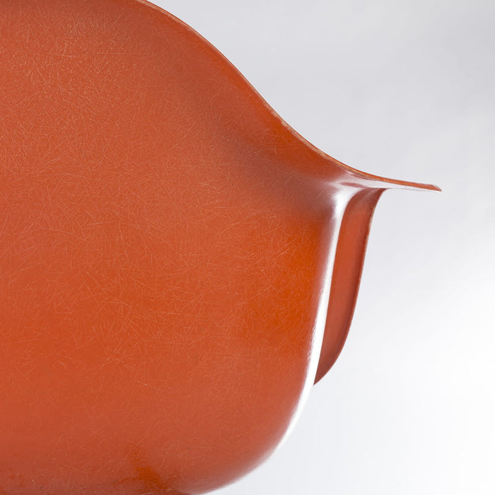 Close up rear view of orange Eames RAR