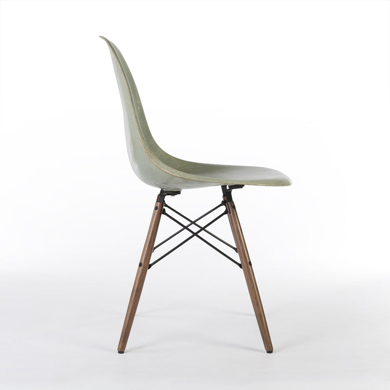 Right side view of light seafoam Eames DSW