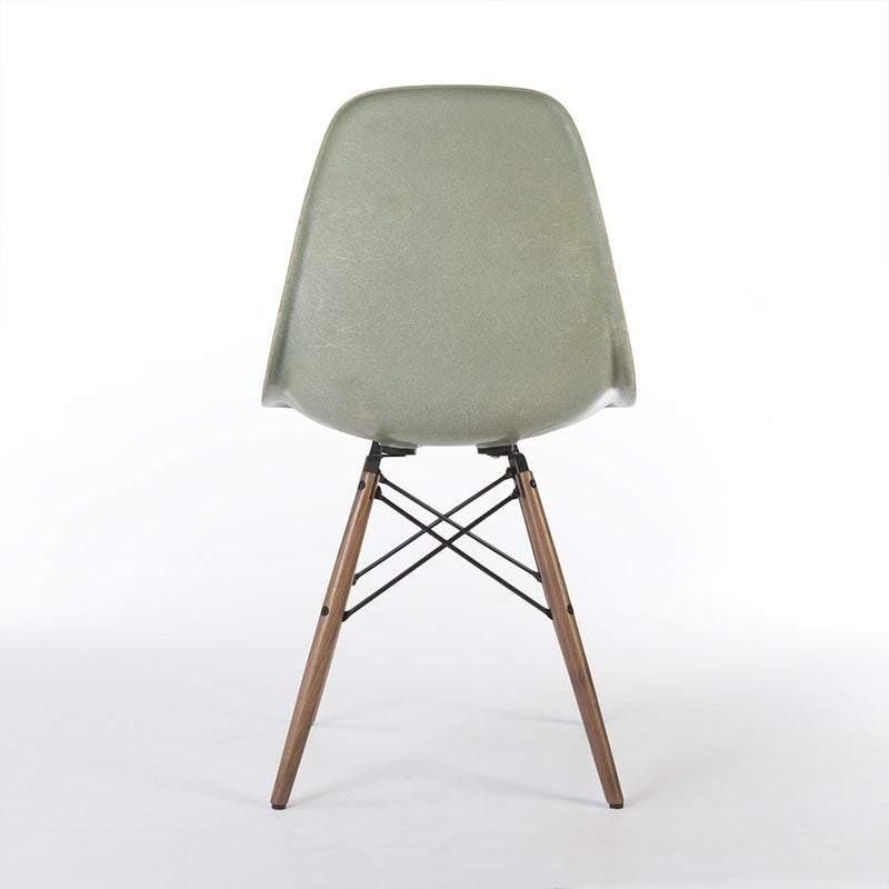 Rear view of light seafoam Eames DSW