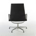 Front view of black EA316 Eames Aluminium Lounge Chair