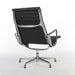 Rear angled view of black EA316 Eames Aluminium Lounge Chair