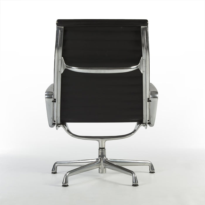 Rear view of black EA316 Eames Aluminium Lounge Chair