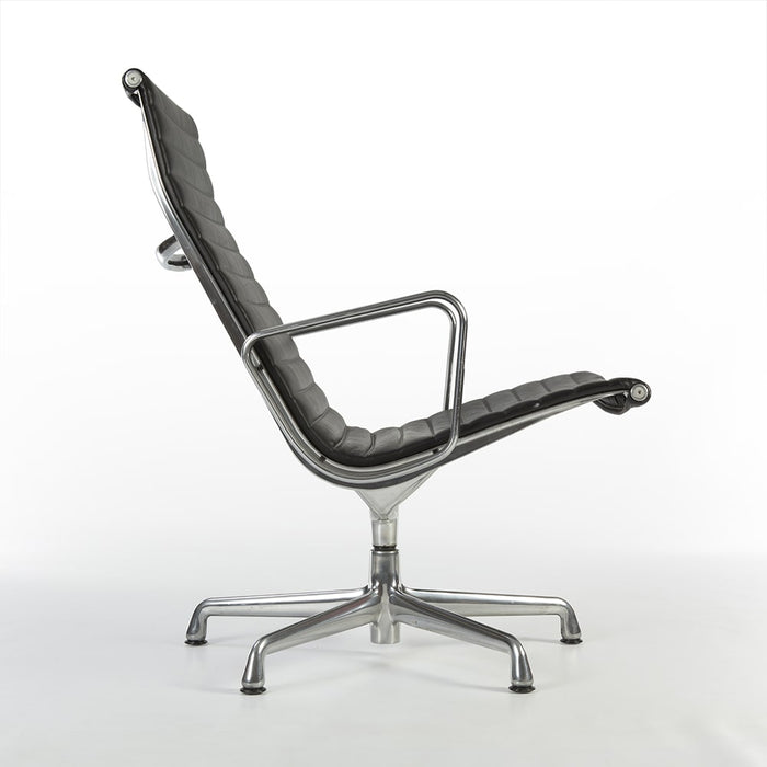 Right side view of black EA316 Eames Aluminium Lounge Chair