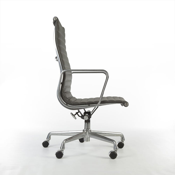 Right side view of Grey Eames EA337 High Back Ribbed Office Chair