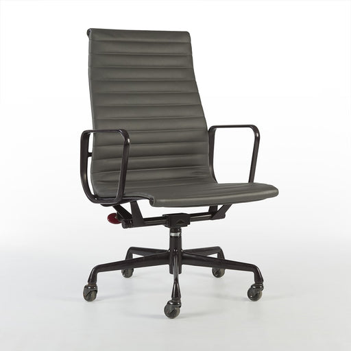 Front angled view of grey Eames EA337 Office Chair