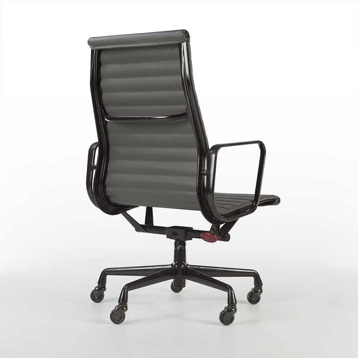 Rear angled view of grey Eames EA337 Office Chair