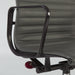Close up angled view of arm on grey Eames EA337 Office Chair