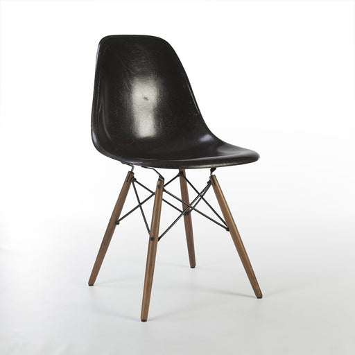 Front angled view of black Eames DSW