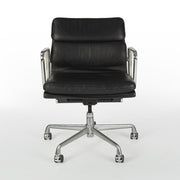 Front view of black Eames EA435 office chair