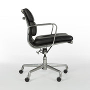 Right side view of black Eames EA435 office chair