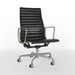 Front angled view of black Eames EA337 office chair