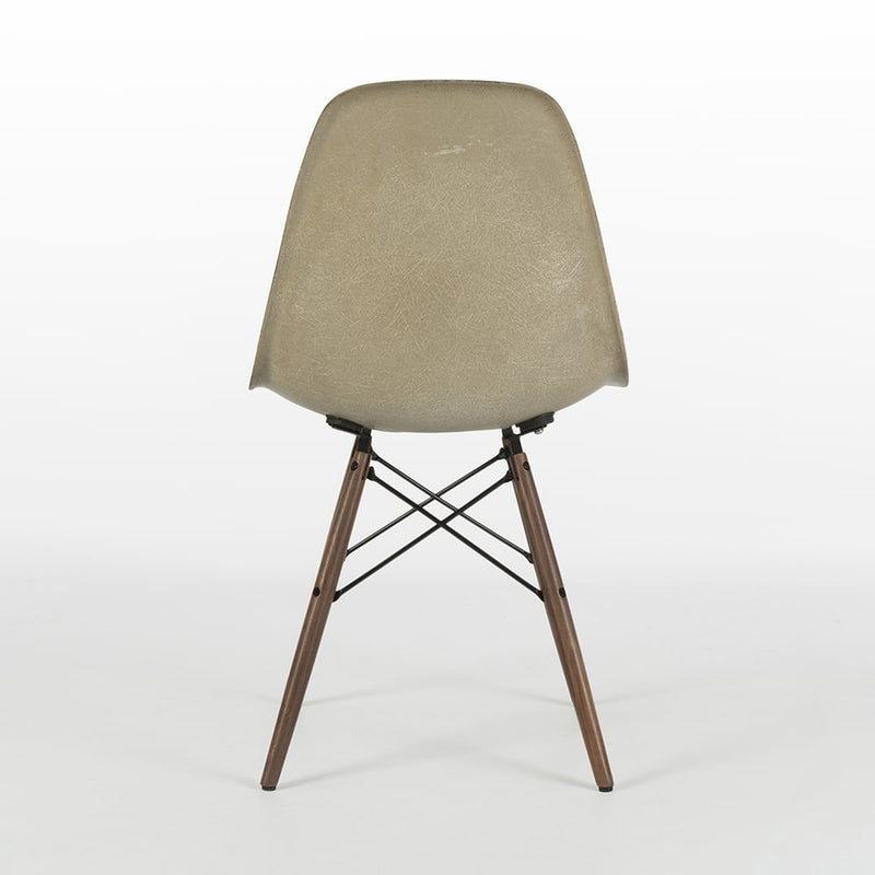 Rear view of greige Eames DSW