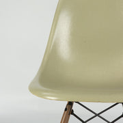 Artistic close up front view of Grey Yellow Eames DSW