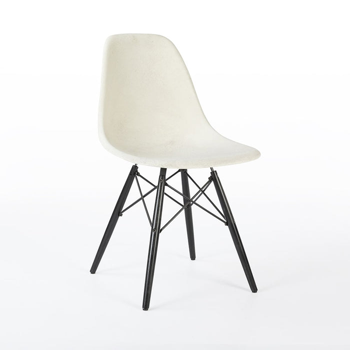Front angled view of white Eames DSW