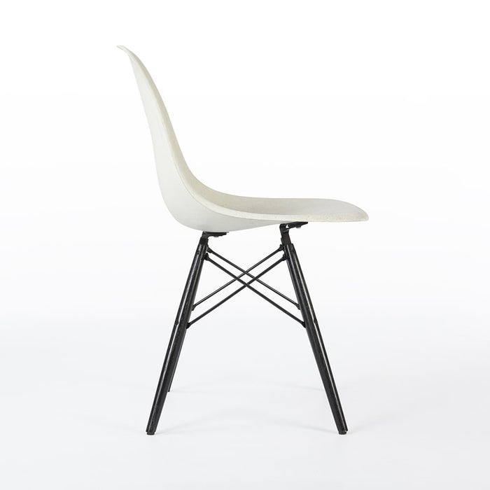 Right side view of white Eames DSW