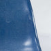 Close up front of blue Eames DSW dining side chair