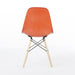Rear view of orange Eames DSW dining side chair