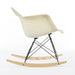 Right side view of parchment Eames RAR rockling chair