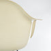 Close up rear view of parchment Eames RAR rockling chair