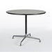 Front angled view of Eames ET102 White Universal Dining Table