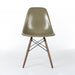 Front view of raw umber Eames DSW dining side chair