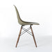 Right side view of raw umber Eames DSW dining side chair