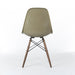 Rear view of raw umber Eames DSW dining side chair