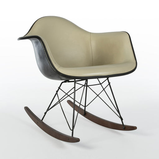 Front angled view of white on black Eames RAR