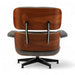 Rear view of Grey/Santos Eames Lounge Chair