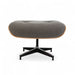 Front view of Grey/Santos Eames Lounge Chair Ottoman