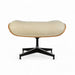 Front view of Cream and Santos Eames Lounge Chair Ottoman