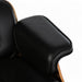 Close up view of arm on Black and Santos Eames Lounge Chair