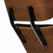 Close up rear angled view of Black and Santos Eames Lounge Chair