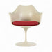 Front view of white Saarinen Tulip Arm Chair