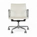 Front view of white Eames EA335 office chair