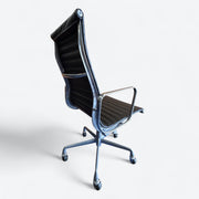 Right rear angled view of black Eames EA337