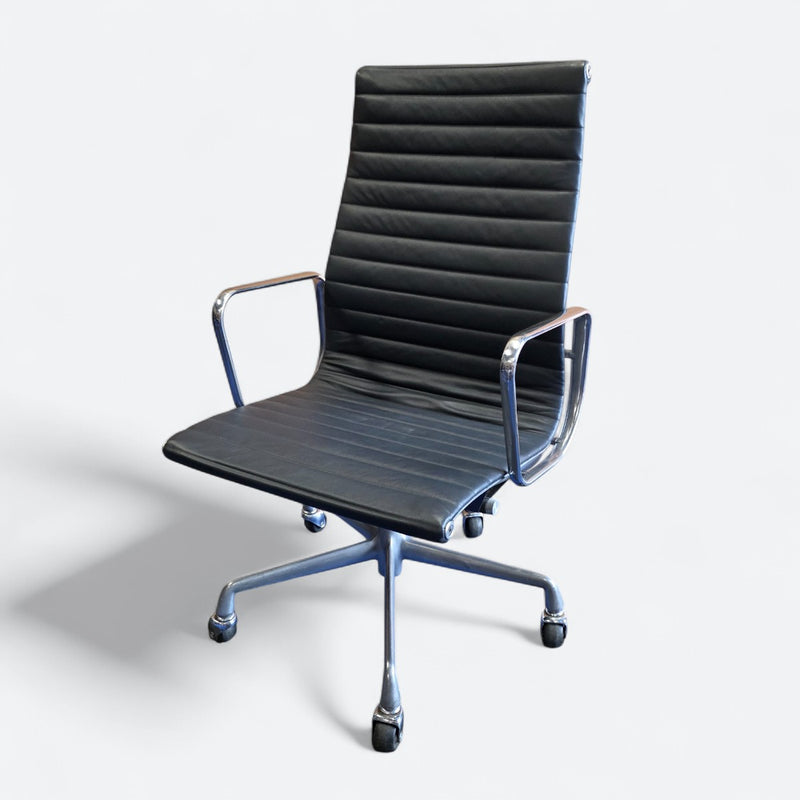 Front angled view of navy blue Eames EA337