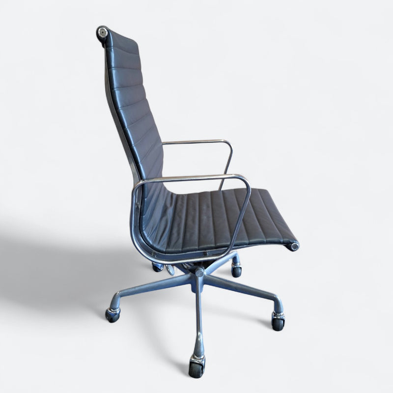 Right side view of navy blue Eames EA337