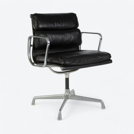 Front angled view of black Eames EA408S