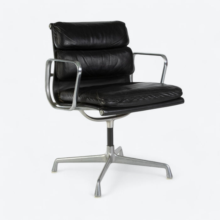 Front angled view of black Eames EA408S