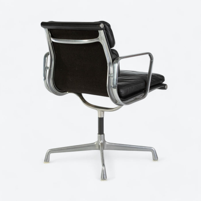 Rear angled view of black Eames EA408S