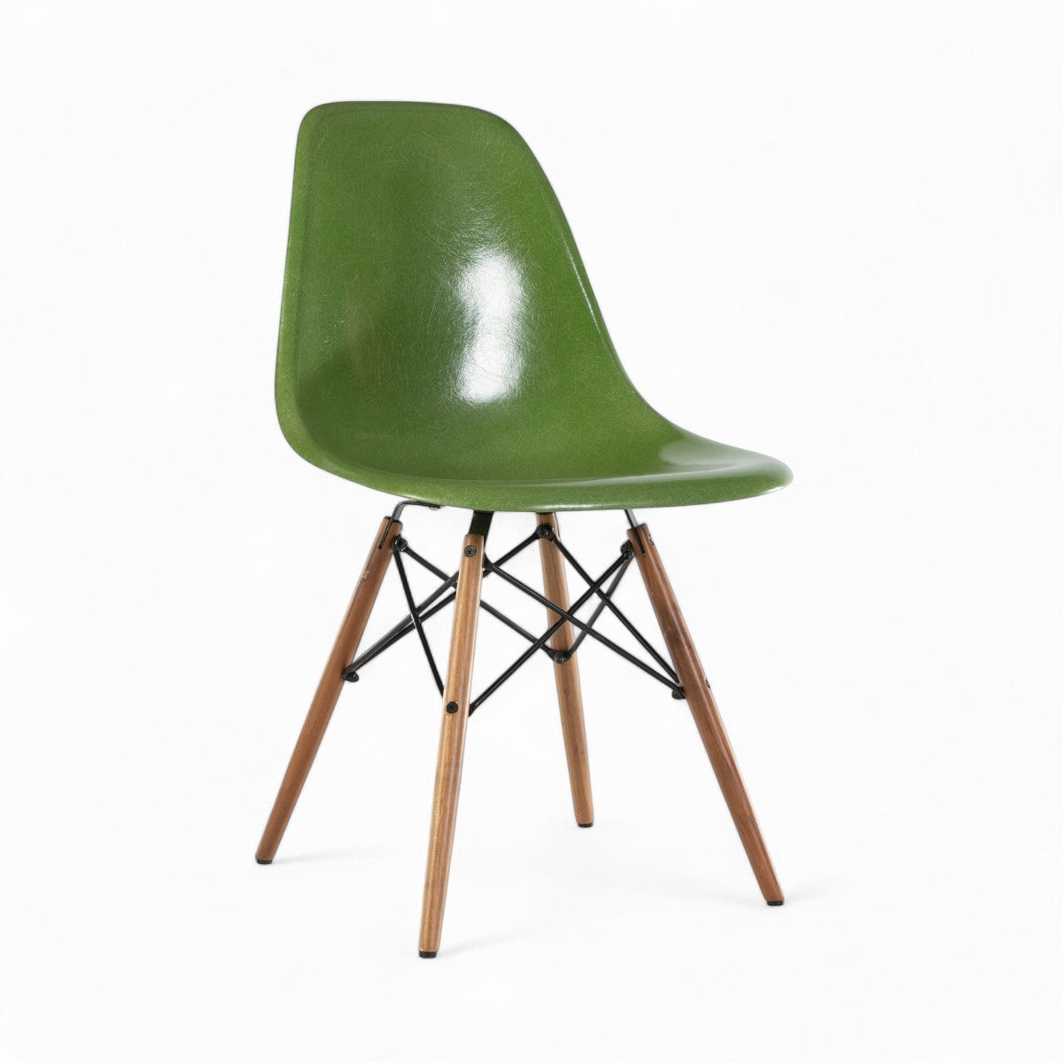 Lime Green Herman Miller Eames DSW Side Shell Chair — Vintage