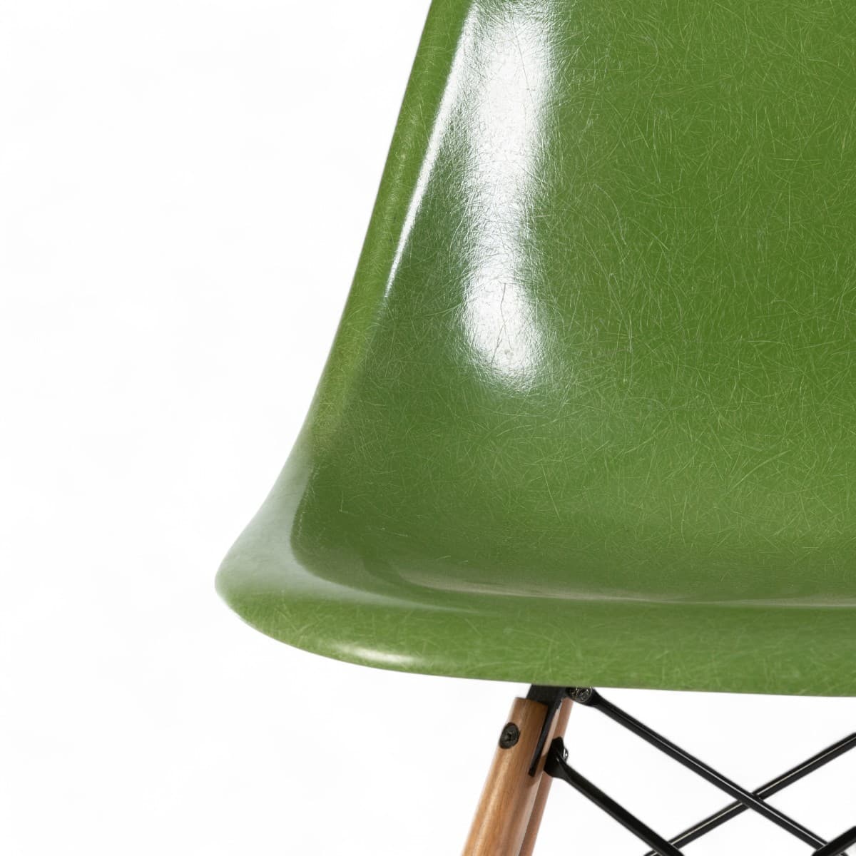 Lime Green Herman Miller Eames DSW Side Shell Chair — Vintage