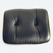 Top down view of black and santos tall Eames Lounge Chair Ottoman