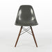 Front view of Elephant Grey Eames DSW Dining Side Chair